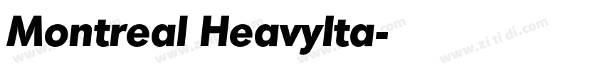 Montreal HeavyIta字体转换